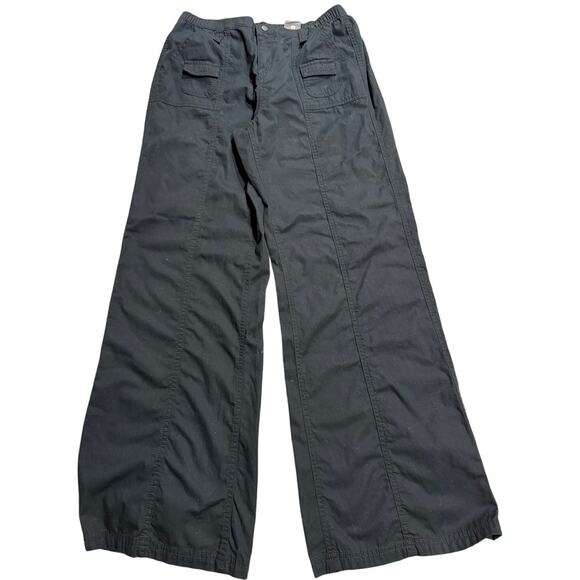 NWT Divided H&M Cargo Pants Casual Wide Leg Women's Size 6 Cotton Black - Picture 1 of 9